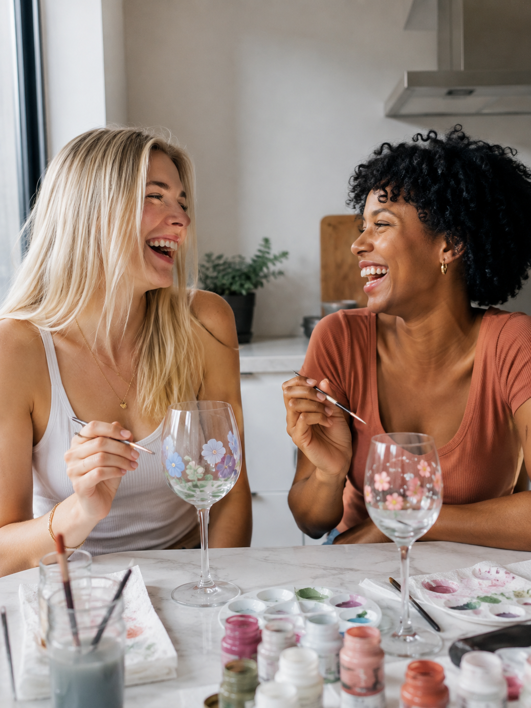 Amigas sonriendo