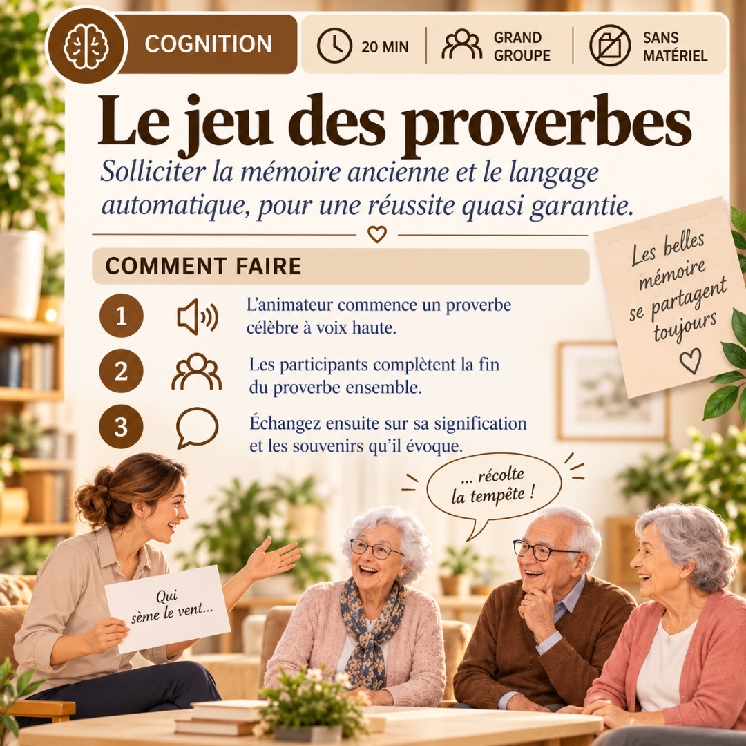 Aperçu fiche Cognition — Le jeu des proverbes
