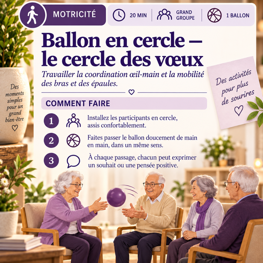 Aperçu fiche Motricité — Ballon en cercle